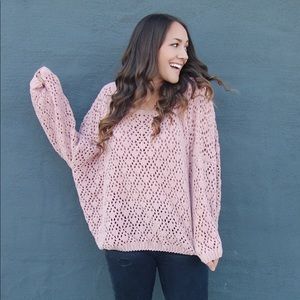 Pink Holey Sweater